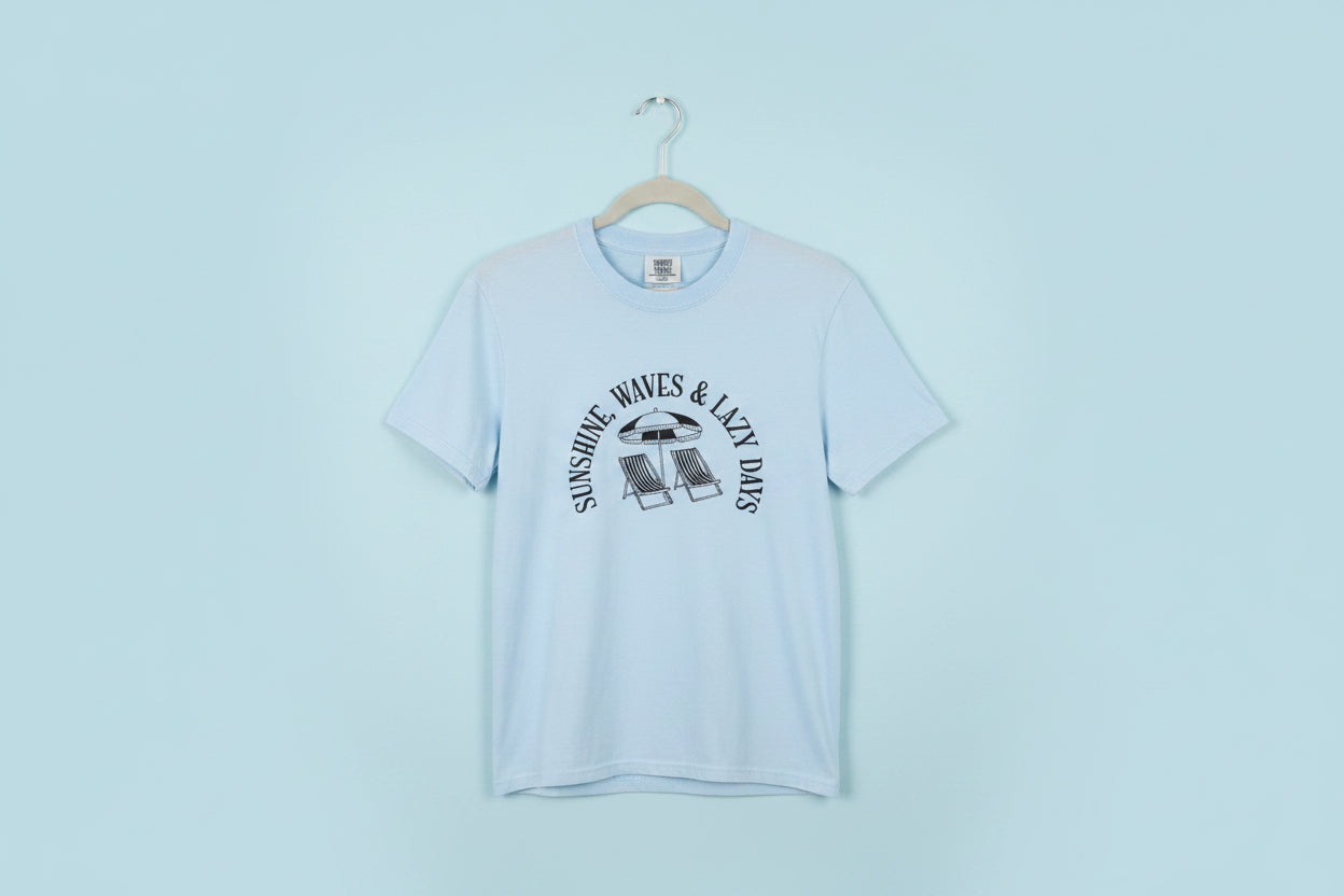 Sunshine waves lazy days tshirt